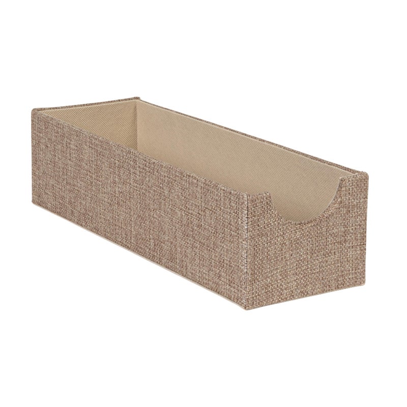 Household Essentials Brown 720-1 Deep Drawer Organizer Box for Storage | 12 in x 4 in x 3.13 - Image 1